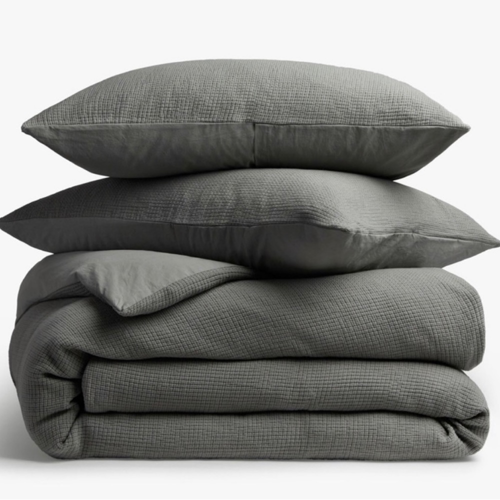 NWT Parachute 3 Piece Organic Cotton Queen Duvet Cover & Shams Set